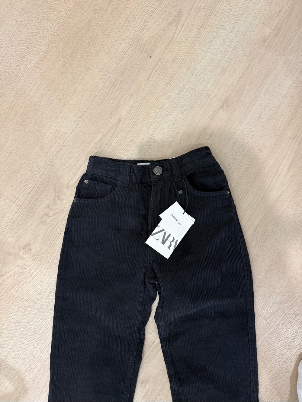 ZARA Kids Black Corduroy Pants - Picture 3 of 3
